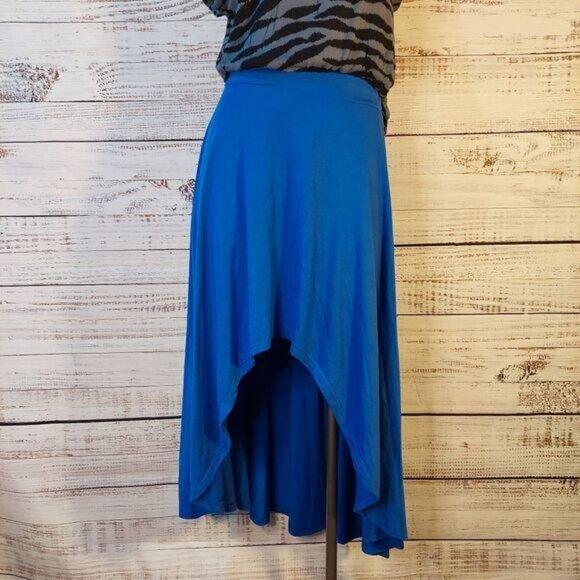 Womans HighLow Blue Skirt  Small - Picture 4 of 10